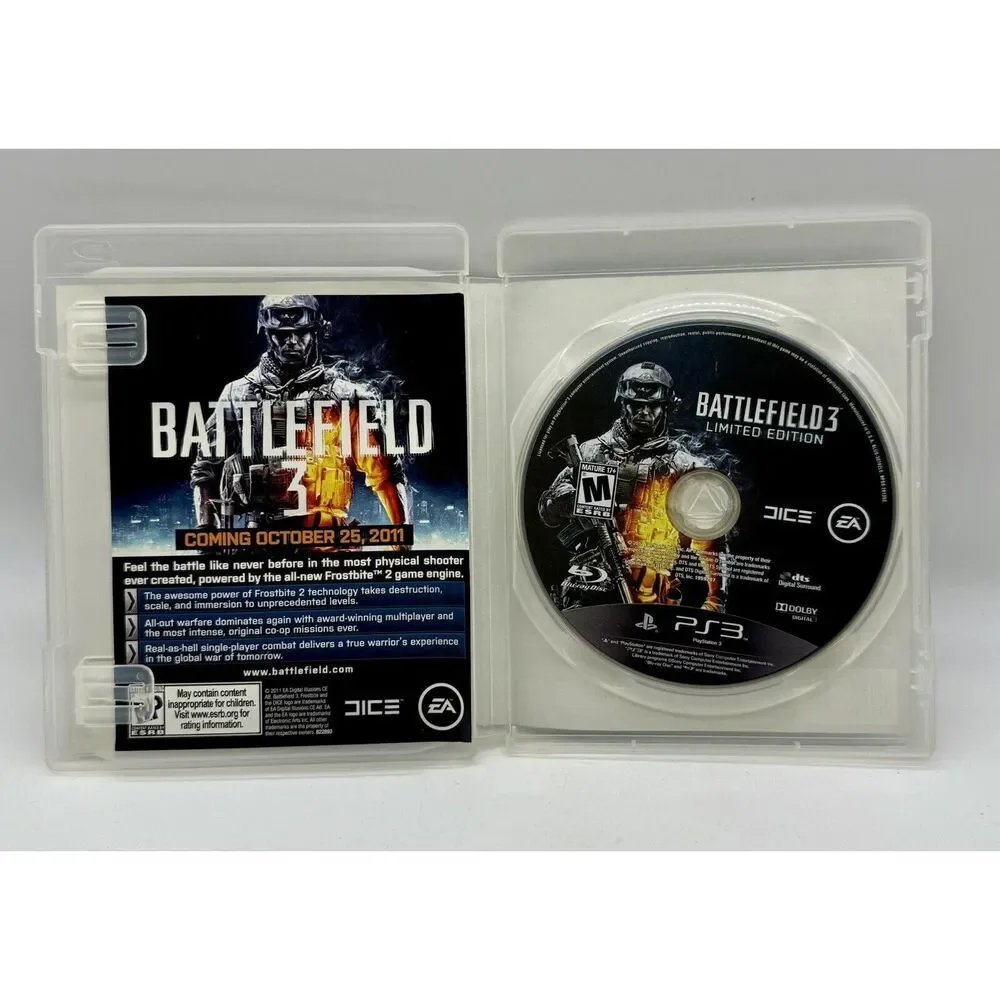 Battlefield 3‎ Limited Edition 2011 Sony PlayStation 3 PS3 Game & Case